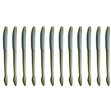 Imagem de Strike King Iscas, KVD Perfect Plastics Fat Baby Finesse Worm, 12,7 cm de comprimento, suco de lua, pacote com 12 (FBFIN5-850)