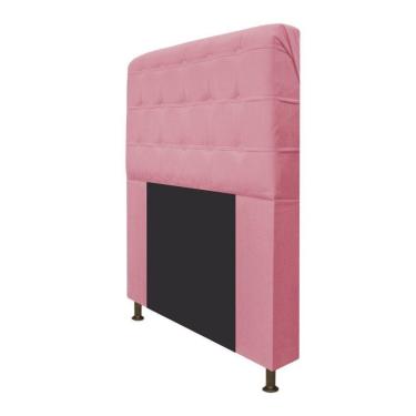 Imagem de Cabeceira Dama 160 Cm Queen Size Com Botonê Suede Rosa Bebê