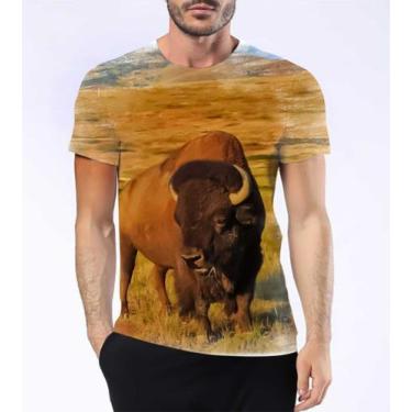 Imagem de Camiseta Camisa Bisão-Americano Animal Búfalo Manadas Hd 6 - Estilo Kr