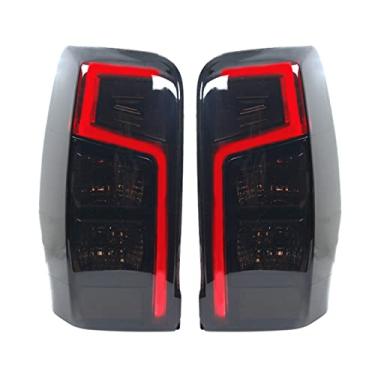 Imagem de DYBANP Conjuntos de luzes traseiras de carro, para Mitsubishi Triton L200 2019-2021, luzes traseiras pretas defumadas para carro lâmpada de luz reversa de freio