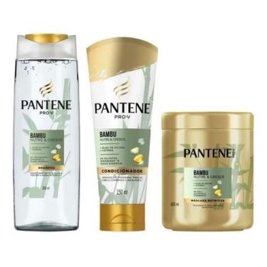 Imagem de Shampoo + Condicionador + Máscara 600ml Bambu Pantene Nutre & Cresce -