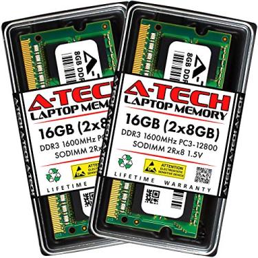 Imagem de A-Tech 8GB e 2x8GB DDR3 1600 MHz PC3-12800 2Rx8 1.5V SODIMM Módulo e Kit | Pai, (8GB x 2) | 16GB Kit