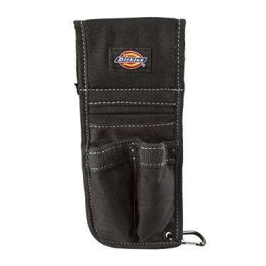 Imagem de Bainha cortadora Dickies Box para cinto de ferramentas, lona durável com forro de PVC resistente a cortes, 3 bolsos, mosquetão de armazenamento rápido, 5 cm, preto