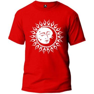 Imagem de Camiseta Lua E Sol Básica Malha Algodão 30.1 Masculina E Feminina Mang