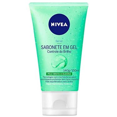 Imagem de NIVEA Sabonete Líquido Facial em Gel Controle do Brilho - Remove as impurezas com uma microesfoliação, limpa sem produzir espuma, contém vitamina E e é indicado para pele mista e oleosa - 145ml