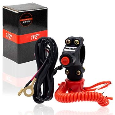 Imagem de 1PZ BR2-L02 Dirt Bike Montagem Guidão Segurança Cabo Motor Kill Stop Switch Botão 12V 2 Fios para Yamaha Honda Tohatsu Barco Externo Motocicleta ATV Dirt Bike
