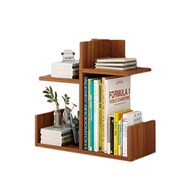 Imagem de KIZQYN Estante de livros, estante de mesa, estante de armazenamento simples, estante de livros de camada dupla de 40 cm estante