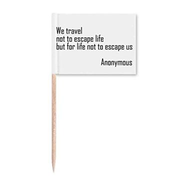 Imagem de We Travel Not Escape Life – Marcador de palito de dente para decoração de festa