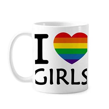 Imagem de Caneca transgênero Bissexuais coração LGBT cerâmica xícara de café porcelana louça