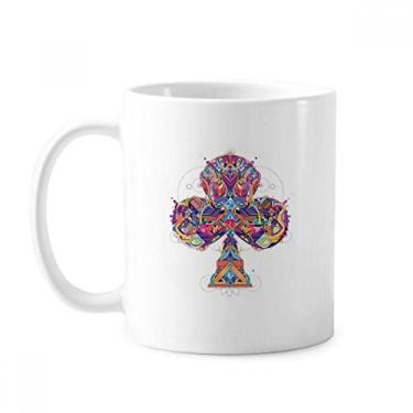 Imagem de Club Playing Cards Caneca com padrão geométrico Cerâmica Café Porcelana Utensílios de Mesa