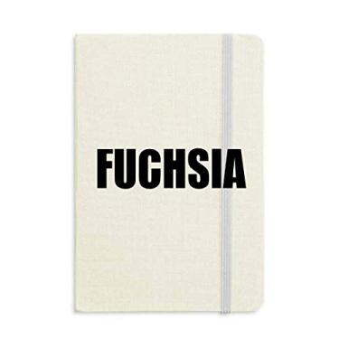 Imagem de Caderno com nome de cor fúcsia capa dura diário clássico A5 presente