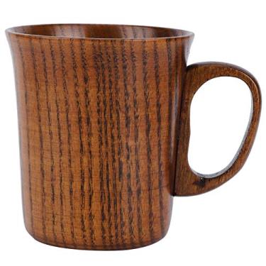 Imagem de Copo de madeira caneca de café de madeira xícara de chá com alça de para restaurante hotel casa suprimentos de cozinha para casa