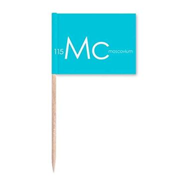 Imagem de Elementos Químicos Mesa Period Metals Maus Moscovium Mc Bandeiras de palito de dente Marcador Topper Decoração de Festa