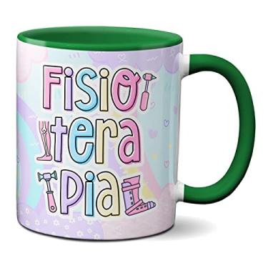 Imagem de Caneca Fisioterapia Profissão Fisioterapeuta Presente Fofo (Verde)