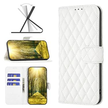 Imagem de Capas de telefone com slots de cartão de luxo Samsung Galaxy A54 5G capa de couro com suporte magnético clipe de carteira negócios anti-queda capa de telefone Samsung A54 5G capas (branco, Samsung A54 5G)