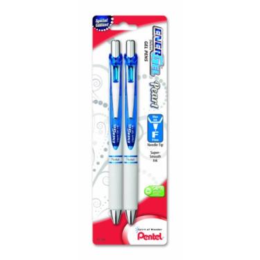 Imagem de Pentel Caneta de gel líquido Pearl Deluxe RTX, 0,5 mm, linha fina, ponta de agulha (BLN75WBP2C)