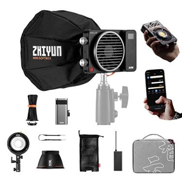 Imagem de Zhiyun Molus X100 Pro w/Upgrade Versão Handle Battery, ZY para Bowens Mount Adapter, ZY Softbox, 100W Led Video Studio Light 2700K ~ 6500K Bluetooth Mesh App Control para gravação de vídeo ao ar live