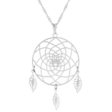 Imagem de Colar Filtro dos Sonhos 32mm - Sunshine Cristais Cor:Prata