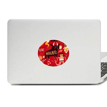 Imagem de Adesivo de notebook com emblema de vinil da música Fiesta espanhola de Madrid, adesivo de notebook