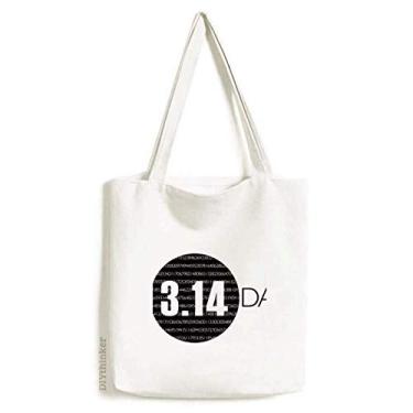 Imagem de 3.14 Pi Day Anniversary Art Deco Gift Fashion Tote Canvas Bag Shopping Satchel Casual Bolsa