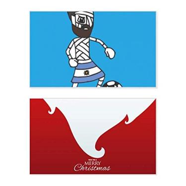 Imagem de Argentina Mummy Football Sports Holiday Merry Christmas Cartões de parabéns Mensagem de Natal
