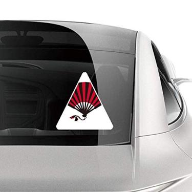 Imagem de DIYthinker Adesivo japonês vermelho preto ventilador carro motocicleta bicicleta bagagem decalque