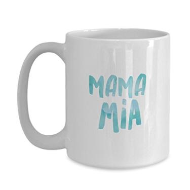 Imagem de SpreadPassion Caneca Mama Mia - Mercadoria italiana - Xícara de café - Presente de presente
