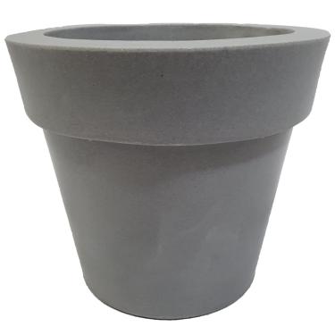 Imagem de Vaso de Planta Redondo Polietileno Decorativo Jardim 31x37 CORES: Cinza