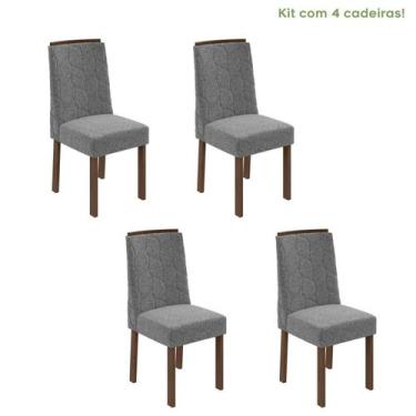 Imagem de Conjunto 4 Cadeiras Estofadas Astrid Móveis Lopas