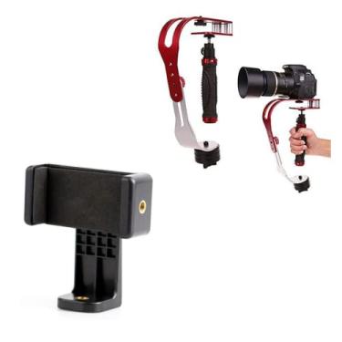 Imagem de Kit estabilizador e suporte de celular