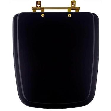 Imagem de Assento Sanitário Boss Noir para vaso Incepa Com Ferragem Dourada