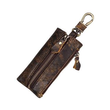 Imagem de Tofficu Estojo para chaves vintage bolsa organizadora de carro chaveiro de couro bolsa de fone de ouvido bolsa organizadora bolsas retrô bolsa de chave de carro bolsa de armazenamento de chave de carro organizador de chaves de carro