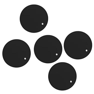 Imagem de Suporte de panela de tripé redondo, pode ser lavado na lava-louças, 5 peças, antiderrapante para cozinha (preto)