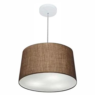 Imagem de Lustre Pendente Cone Cúpula Tecido 30/45x40, Vivare Iluminação, Pendente4156 LC, Café, Médio