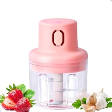 Imagem de Mini Processador e Triturador de Alimentos Elétrico 250 ml para verduras, legumes e frutas alho Gengibre tomate facil de usar