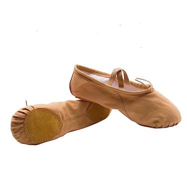 Imagem de Amosfun 1 Par De Sapatos Para Sapatilhas De Balé Sapatilhas De Balé Sapatilhas De Lona ​​Sapatilhas De Balé Sapatilhas De Bailarina Princesa Solas De Balé Para E