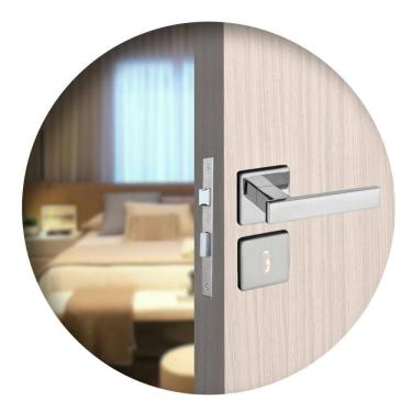 Imagem de Fechadura Para Porta Externa Roseta Concept 412 Cromada Pado 40mm