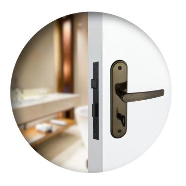 Imagem de Fechadura Para Porta Banheiro Espelho Concept 401 Bronze Pado 40mm