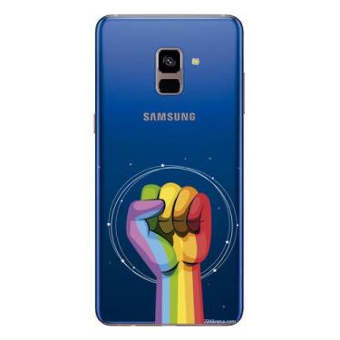Imagem de Capa Case Capinha Samsung Galaxy A8 Plus Arco Iris Luta - Showcase