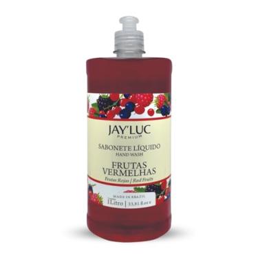 Imagem de Jay'Luc Cosméticos Sabonete Líquido Hidratante Frutas Vermelhas Jay Luc 1L Sabonete Líquido Perfumado Com Frutas Vermelhas Vermelho Elimina 99 9% Das Bactérias Bico Dosador Com Tampa