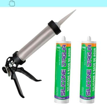 Imagem de 2 Silicone Marrom 450G Selante Acrílico Base Dágua Aplicado