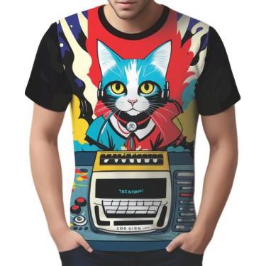 Imagem de Camisa Camiseta Tshirt Gato Gatinho Pop Art Abstrata Hd 3 - Enjoy Shop