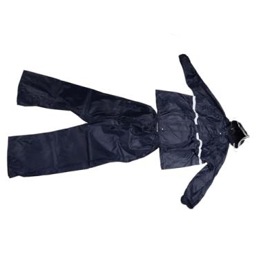 Imagem de Jaqueta de Chuva Calças Terno Azul Marinho Respirável à Prova de Terno de Chuva para Acampamento Masculino (XXL)