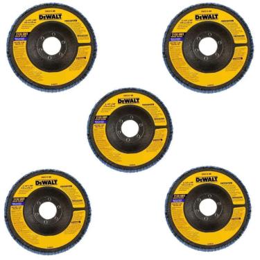 Imagem de Kit 5 Disco Flap G120 115 X 22,23Mm Dw8310Br Dewalt