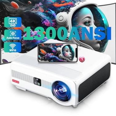 Imagem de MoreJoy Projetor Inteligente CUBE 2 Autofoco Auto 6D Keystone Android TV 4K 1300 ANSI Home Movie Outdoor Netfix/Prime Bulit-in 50% Zoom 500" Max Display Branco