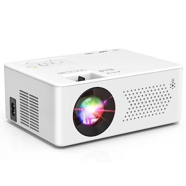 Imagem de PURSHE Mini projetor de 7500 L, Full HD 1080P compatível com projetor de filmes portátil ao ar mais recente intervenção para iOS, Android, Windows, compatível com TV Stick/HDMI/Smartphone/PS4/USB
