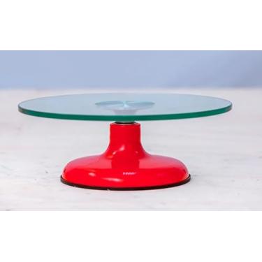 Imagem de Bailarina De Vidro 35 cm Profissional Com Rolamento Duplo Vidro Temperado (Vermelho)