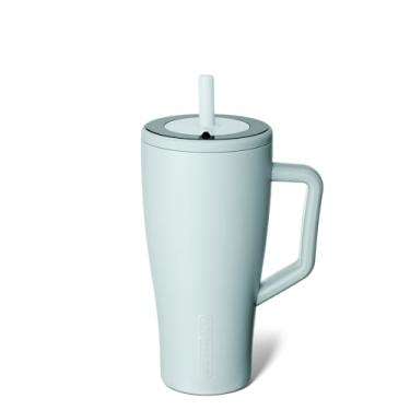 Imagem de BrüMate Era 30 oz Tumbler with Handle and Straw | 100% Leakproof Insulated Tumbler with Lid and Straw | Made of Stainless Steel | Cup Holder Friendly Base | 30oz (Blue Agave)