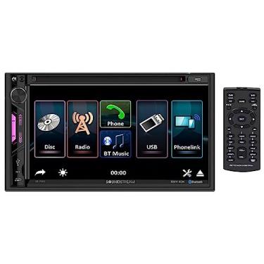 Imagem de Soundstream VR-7002 2-DIN 7 polegadas DVD/CD multimídia Headunit DVD, USB e entradas auxiliares para reprodução de mídia com chamadas de telefone Bluetooth e streaming de áudio