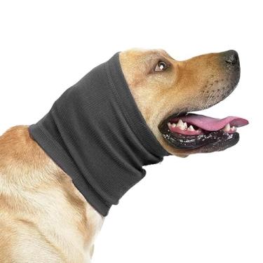Imagem de DDFS Capa de cabeça de cachorro, protetor de compressão de hematoma auricular com cancelamento de ruído para cães, cinza, G